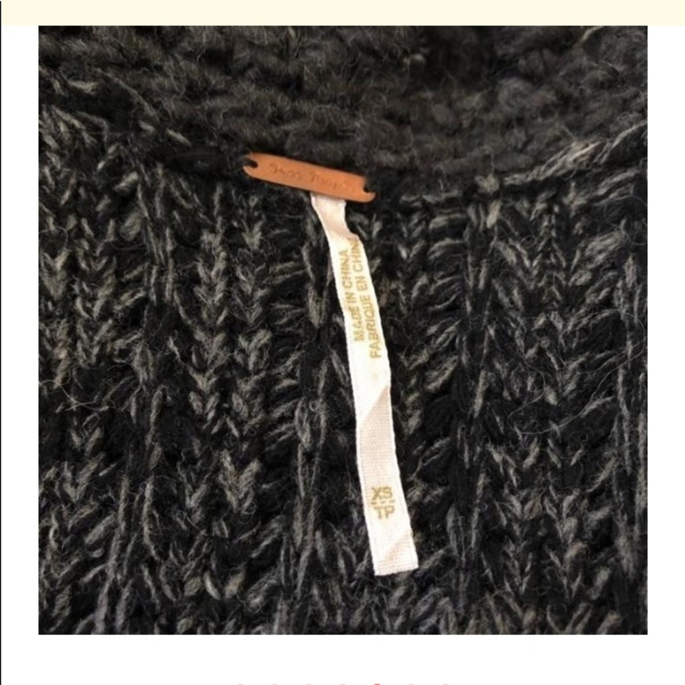 Free People Marled Striped Wool Fringe Cardigan - Picture 5 of 7